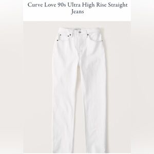 Abercrombie and Fitch Curve Love 90s Ultra High Rise Straight Jeans